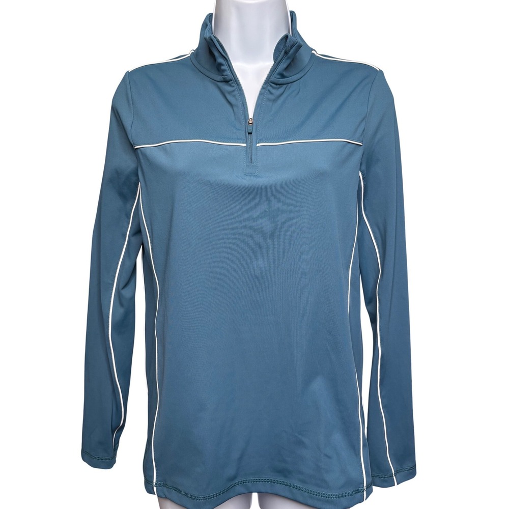 VINEYARD VINES Womens Blue Quarter Zip Pullover XS Performance Preppy Sporty